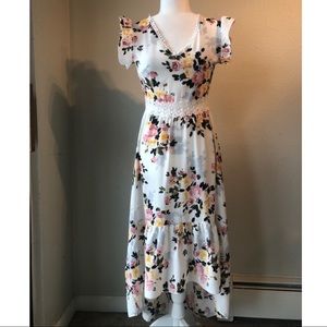 Floral High-low Maxi Dress